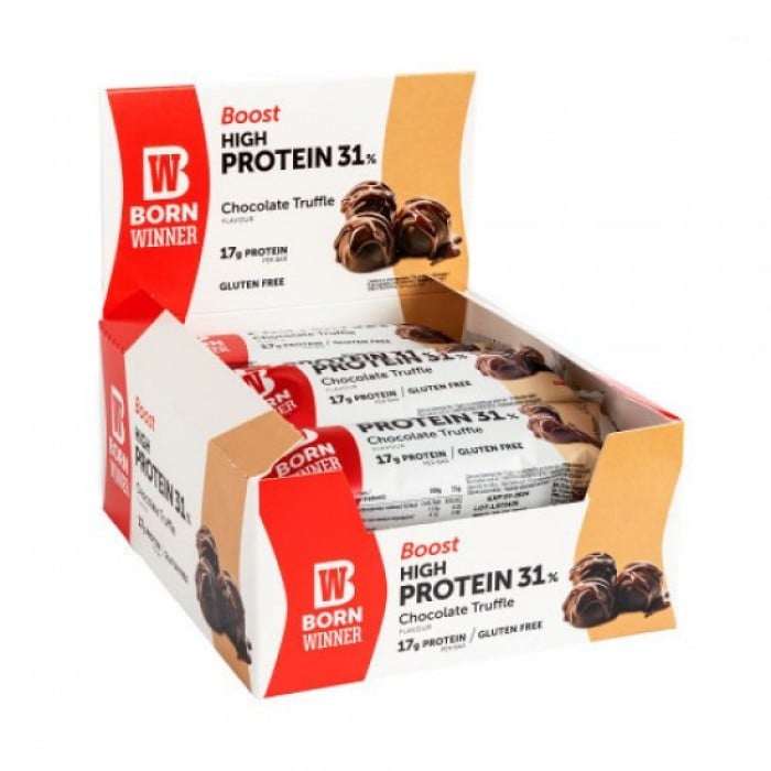 BORN WINNER Boost High Protein Bar 31% chocolate truffle 12x55 гр